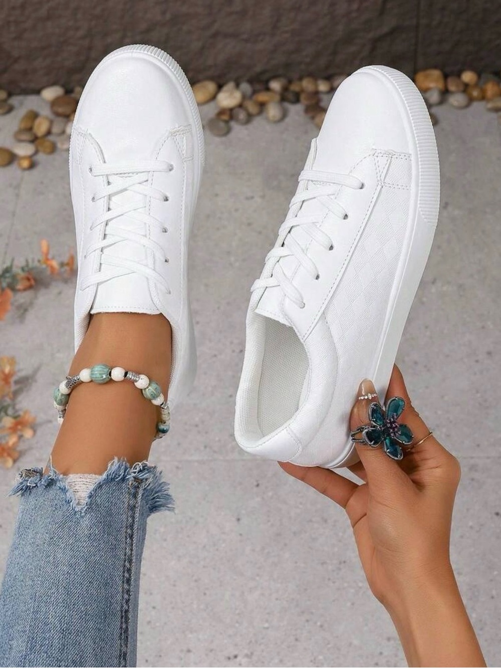 New white sneakers